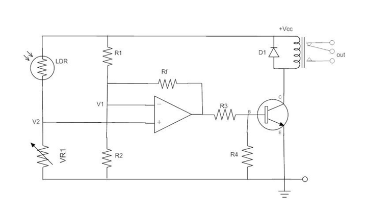 Light-Activated Differential Amplifier