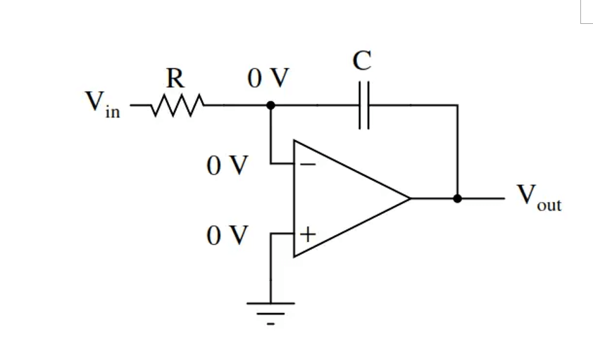 Integrator Circuit Using Op-Amp