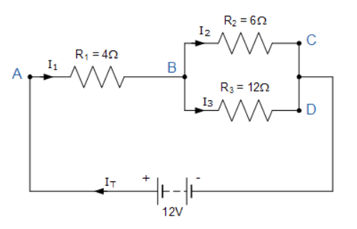 Example of Kirchhoff Current Law in Complex Circuit