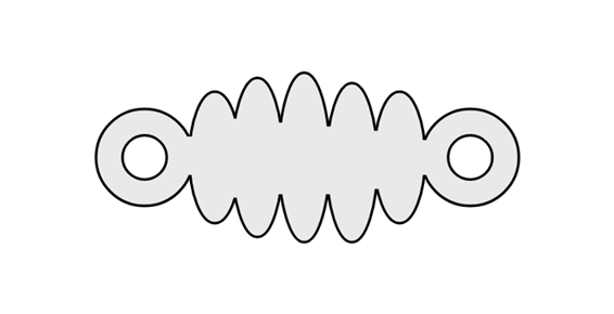 Diagram of a ribbed antenna insulator.