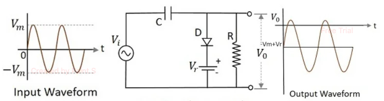 negative clamper with positive bias voltage