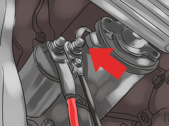 Figure 4. Starter Solenoid Located