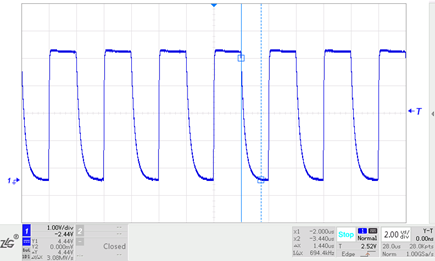 Signal Waveform at 500 kbps Parasitic Capacitance Discharge