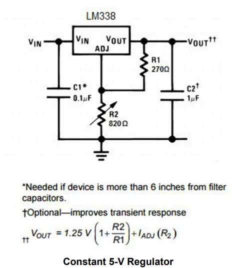 LM338 Typical Application Circuit