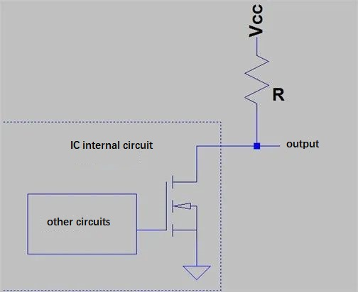 Open Drain Operational Amplifier Output Circuit Diagram